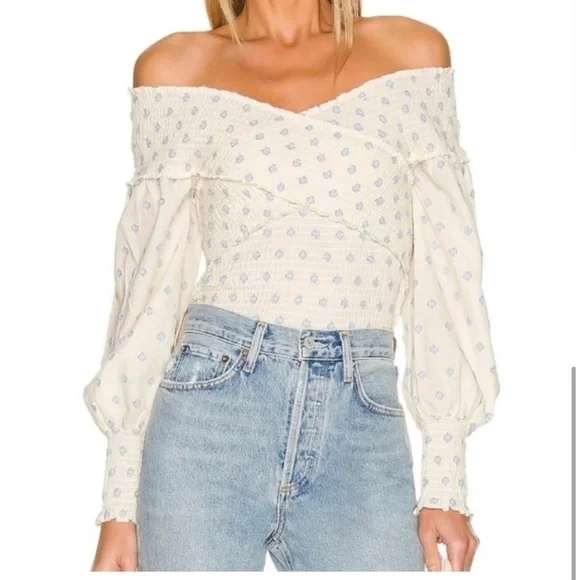 BB DAKOTA BY STEVE MADDEN Steve Madden Girl Talk Top In Ivory Size XS - Picture 4 of 7